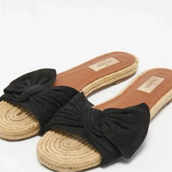 Valentino Garavani Bow Suede slides - Picture 1 of 6